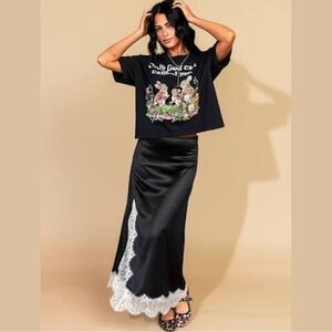 Dressed in Lala Fortune Favors The Bold Lace Slip Skirt, 3X-NWT